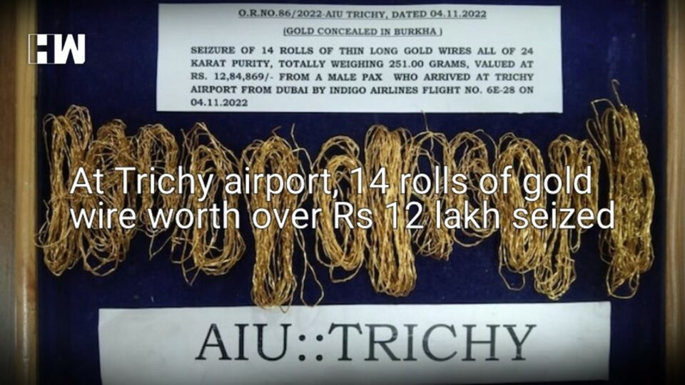 Tamil Nadu: Gold worth Rs 7 lakh seized at Trichy airport - HW News English